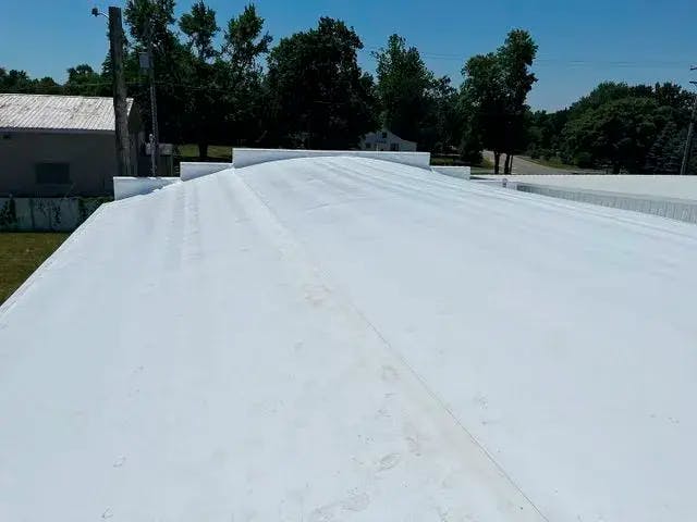 White roof of a commercial structure
